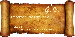 Grosser Valéria névjegykártya